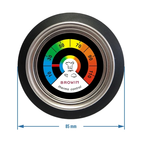 Termometro-maniglia per coperchio (0°C a +120°C) Ø8,5cm - 3