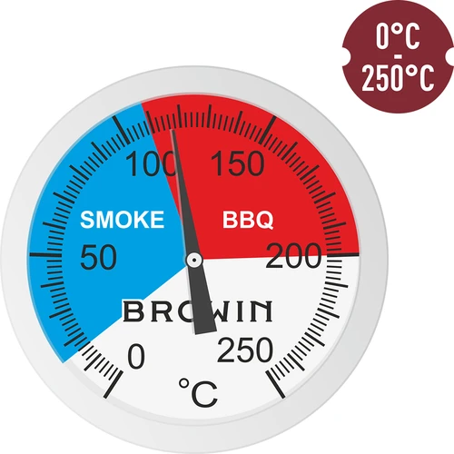Termometro per affumicatore e BBQ (0°C a +250°C) 5,2cm - 4