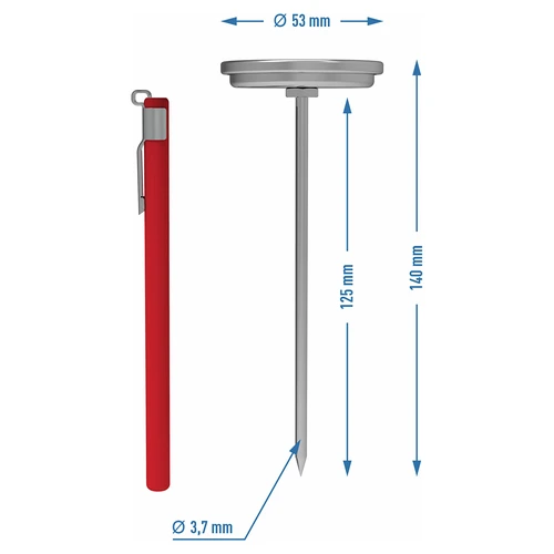 Termometro per cuoci-prosciutto 1,5 kg e 3 kg (0 °C a +120 °C) 12,5 cm - 4