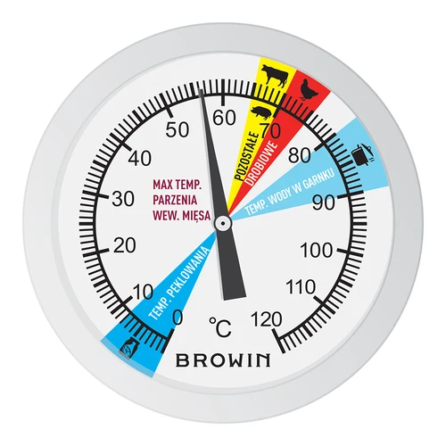 Termometro per pressa per prosciutto 1,5kg e 3kg (0°C a +120°C) 12,5cm - 3