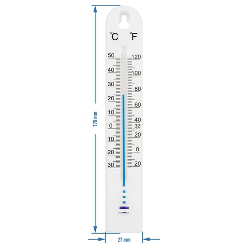 Termometro universale (-30 a +50°C), 17 cm, bianco - 2