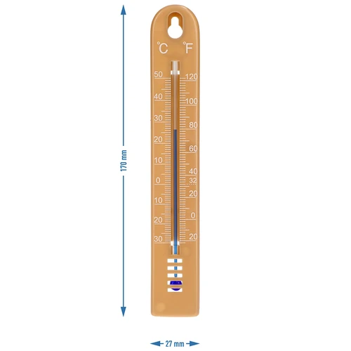 Termometro universale (-30 a +50°C), 17 cm, marrone chiaro - 4