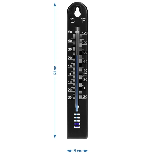 Termometro universale (-30 a +50°C), 17 cm, nero - 4