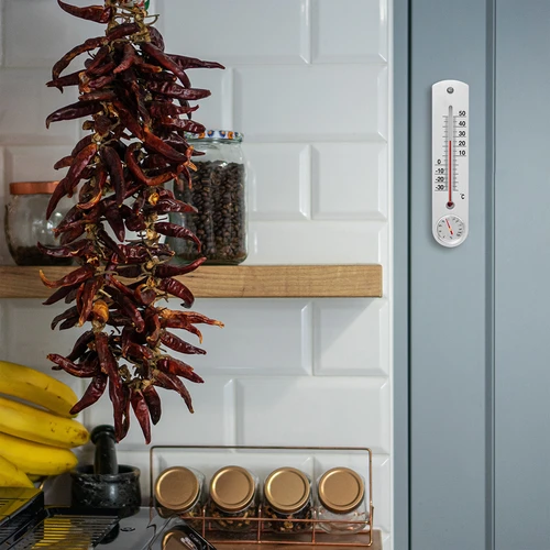 Termometro universale argentato con igrometro (-30°C a +50°C) 25 cm - 5