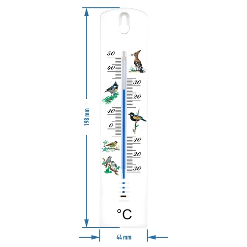 Termometro universale con grafica - uccelli (-30°C a +50°C) 20cm - 2