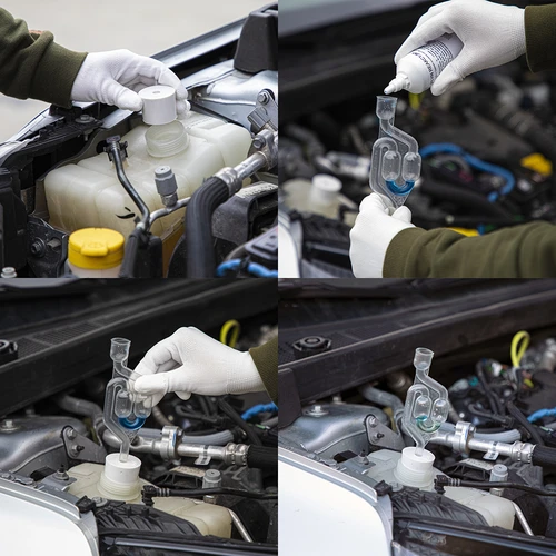 Tester per guarnizione della testata - 6 adattatori, 100 ml di liquido - 5