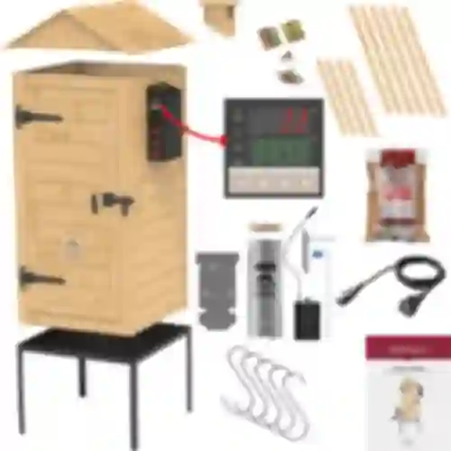 Affumicatore 200 L dragON Larch E21 - in larice, con modulo riscaldante elettrico e controller