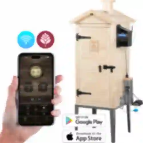 Affumicatore con Wi-Fi, 200 L - dragON WOOD 100IQ con modulo riscaldante elettrico e controller