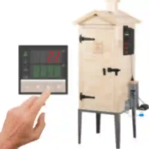 Affumicatore da giardino in legno 200 L – dragON Wood 100E con modulo riscaldante elettrico e controller