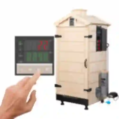 Affumicatore senza cornice dragON PLYWOOD NATURE con controller digitale, 200L