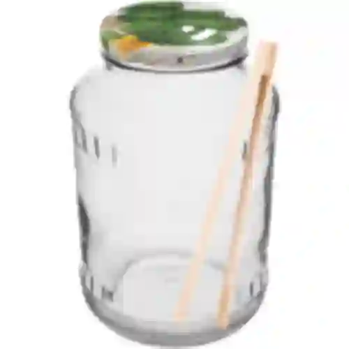 Barattolo 1,5 L, fi 82/6 con coperchio colorato + pinze