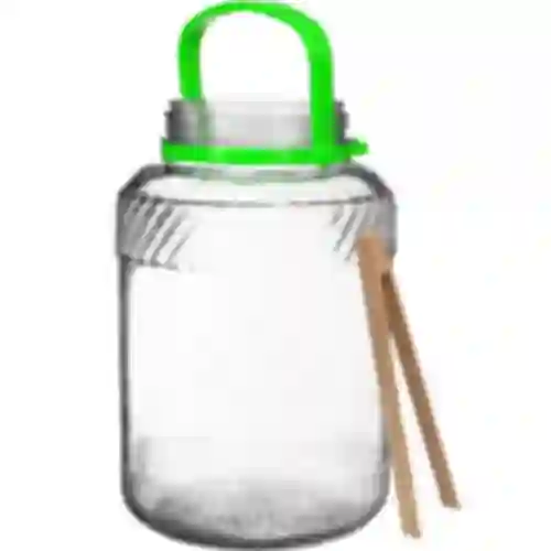 Barattolo 5 L con pinze - coperchio verde