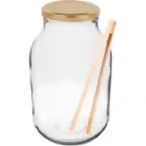 Barattolo TO 3 L con coperchio dorato + pinze fi 100