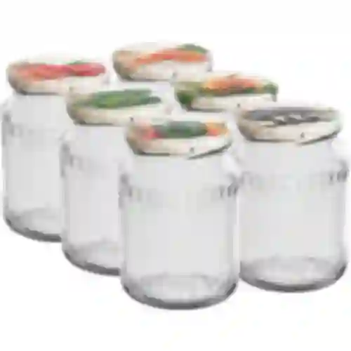 Barattolo TO 720 ml con coperchio colorato fi 82/6 - 6 pezzi