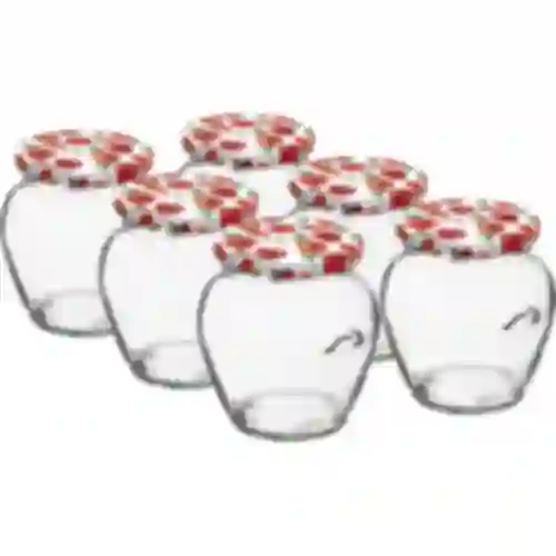 Barattolo TO Anfora 580 ml con coperchio colorato fi82/6-6pz.