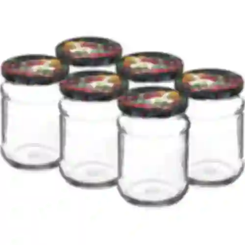 Barattolo TO Quarto 250 ml con coperchio fi 66 - 6 pezzi