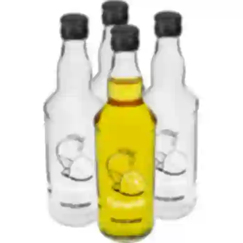 Bottiglia 0,5 L con tappo e stampa Limoncello 4 pezzi