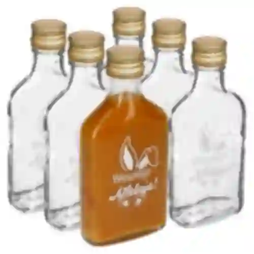 Bottiglia 200ml con tappo a vite, stampa ORECCHIE DI CONIGLIO 6pz