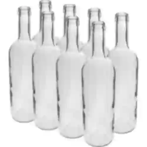 Bottiglia Bianca per vino 0,75 L - confezione da 8 pz.