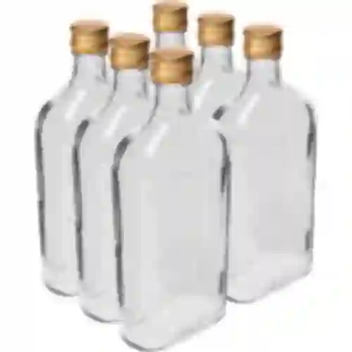 Bottiglia Fiaschetta 500 ml con tappo, 6 pezzi