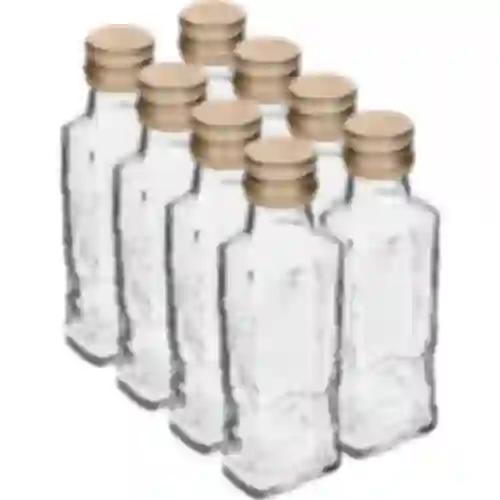 Bottiglia Flora 100 ml con tappo fi28, 8 pezzi.