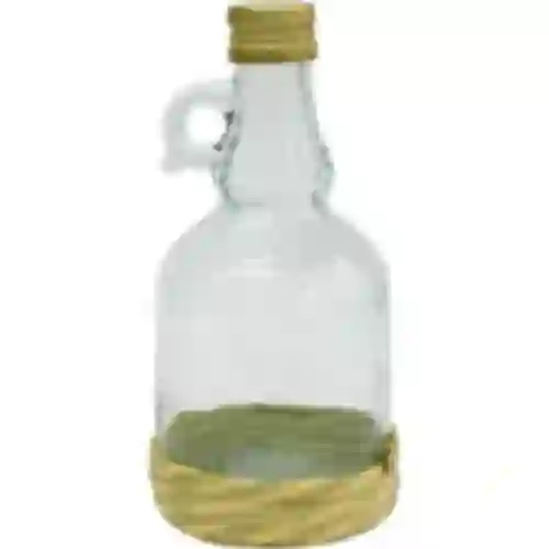 Bottiglia Gallone 0,5 L con intreccio, con tappo