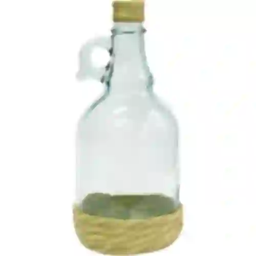 Bottiglia Gallone 1L con intreccio, con tappo