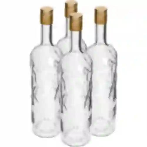 Bottiglia Ghiacciata 1L con tappo fi30/35, 4 pezzi