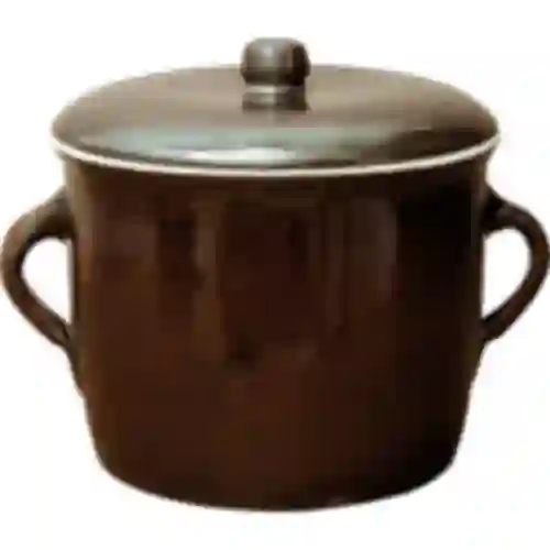 Ceramica - pentola 5l semplice con coperchio