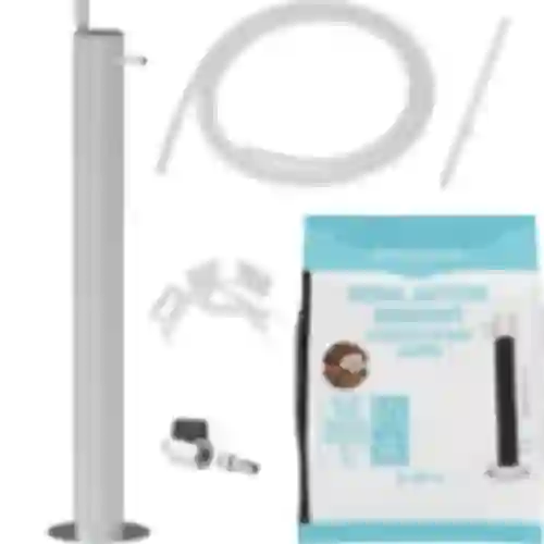 Colonna di filtrazione premium in acciaio inossidabile, con accessori e carbone attivo inclusi