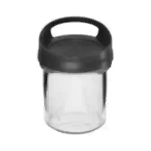 Contenitore di vetro 350 ml, con coperchio da appendere