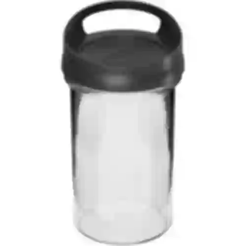 Contenitore di vetro 545 ml, con tappo da appendere