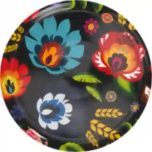 Coperchio fi 66/4 nero Folk - 10 pezzi