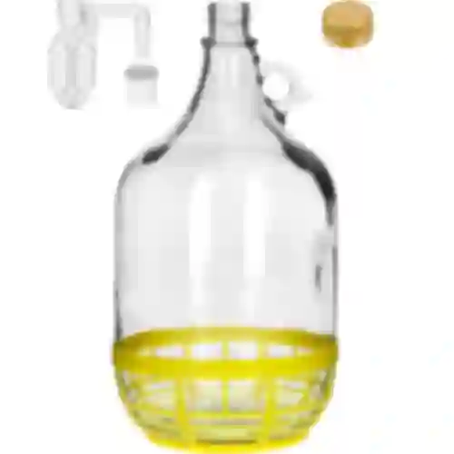 Dama 5L con tappo, tubo orizzontale e tappo a vite