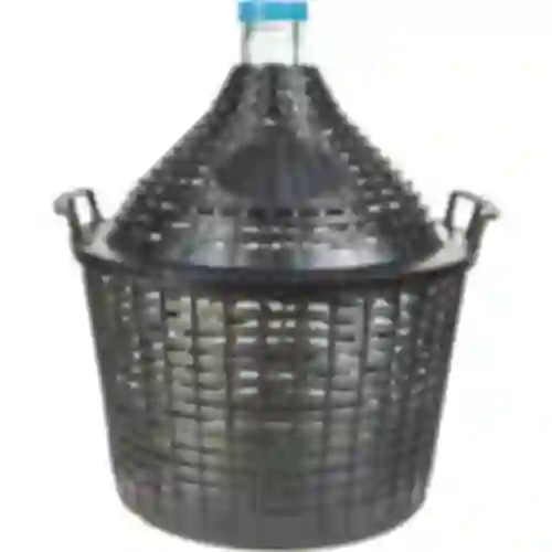 Damigiana per vino 15 L in cesto di plastica