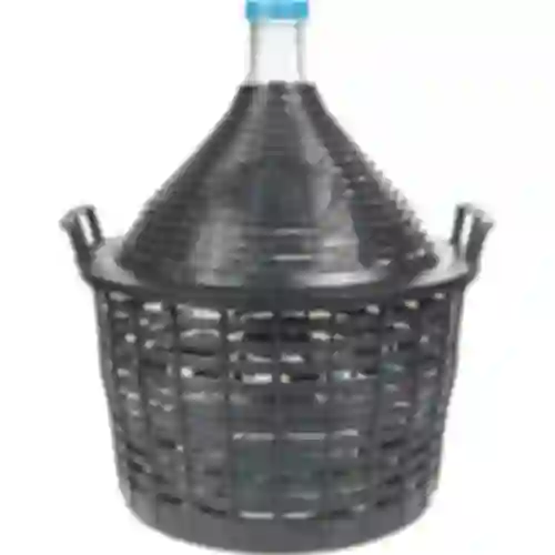 Damigiana per vino 20 L in cesto di plastica