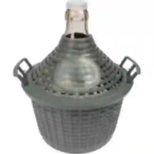 Damigiana per vino 5 L in cesto di plastica