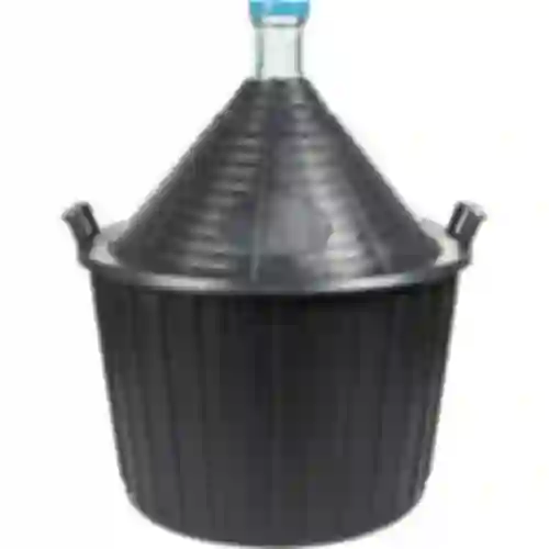 Damigiana per vino 54 L in cesto di plastica