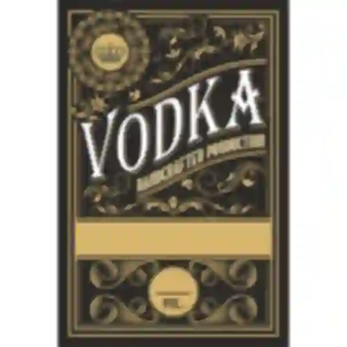 Etichette autoadesive 60x90 mm per bottiglie, vodka, nere, 20 pezzi