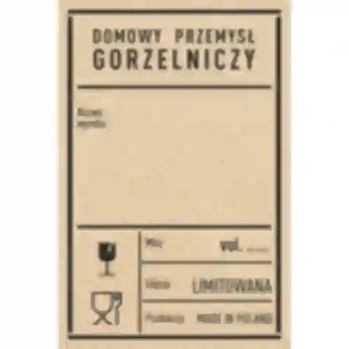 Etichette autoadesive 60x90 mm per bottiglie, vodka, PRL, 20 pezzi