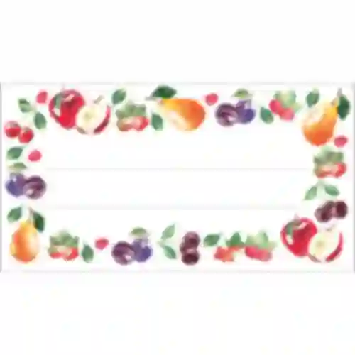 Etichette autoadesive motivo frutta 85/45 mm - 20 pezzi
