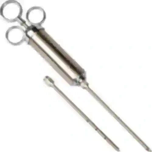 Iniettore in acciaio inossidabile 60 ml + 2 aghi