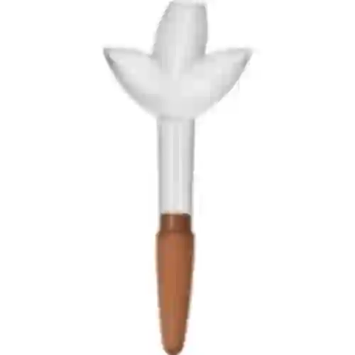 Irrigatore per piante – foglia trasparente con piedino in ceramica, 120 ml