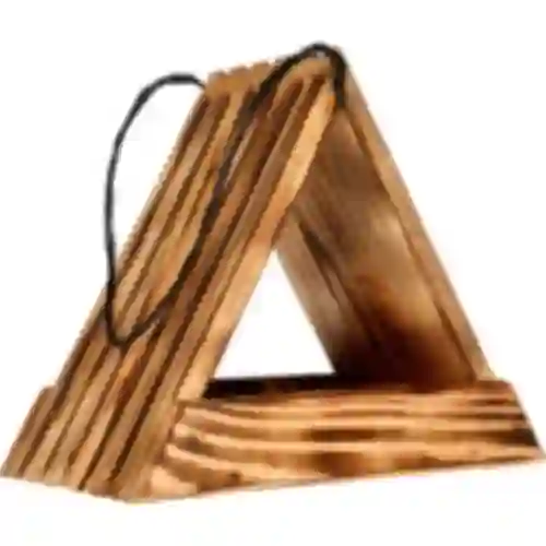 Mangiatoia in legno per uccelli - triangolare