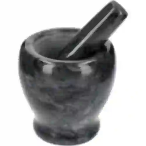 Mortaio da cucina in marmo, nero, fi 10,5 cm
