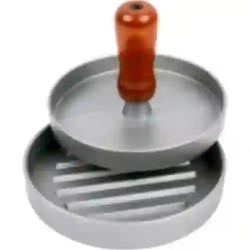Pressa per hamburger - in alluminio, diametro 12 cm
