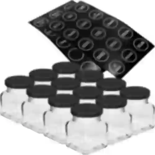 Set 12 x barattolo 120ml + 30 etichette per spezie