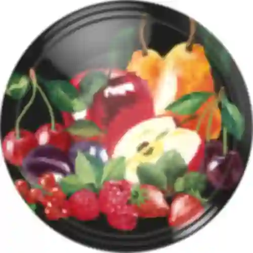 Tappo fi 82/6 frutta su sfondo nero - 10 pezzi