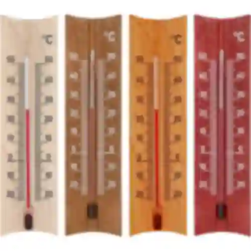 Termometro da camera in legno (-20 a +50°C), 15 cm, mix
