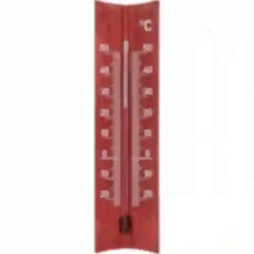 Termometro da camera in legno (-20 a +50°C), colore mogano, 15 cm